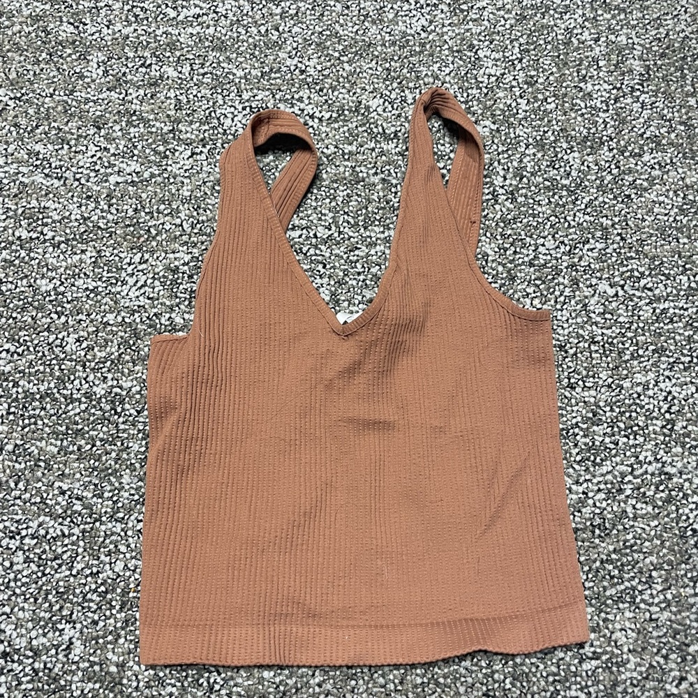 Brown crop top